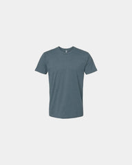 Custom unisex crewneck t-shirt with rib-knit collar - Heather Slate Blue