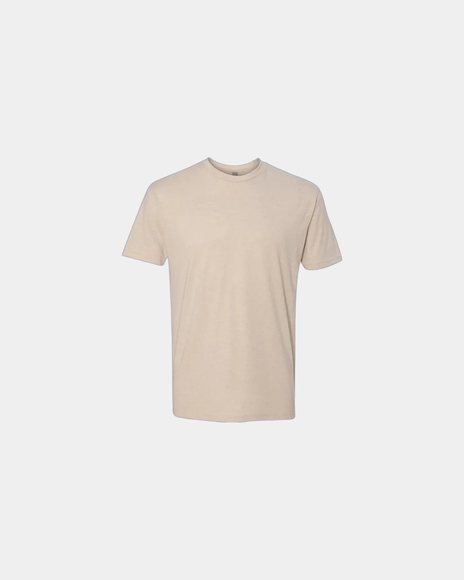 Custom unisex crewneck t-shirt with rib-knit collar - Cream