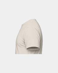 Custom unisex crewneck t-shirt with rib-knit collar - Sand