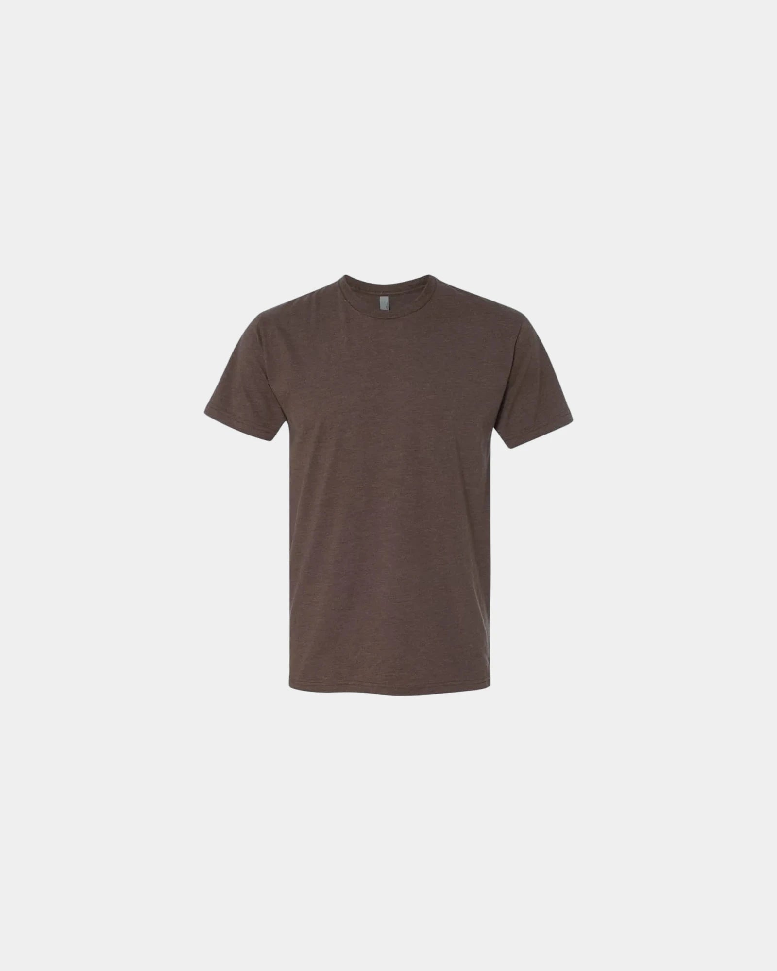 Custom unisex crewneck t-shirt with rib-knit collar - Espresso