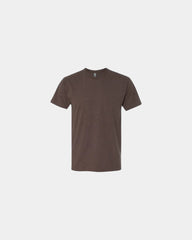 Custom unisex crewneck t-shirt with rib-knit collar - Espresso