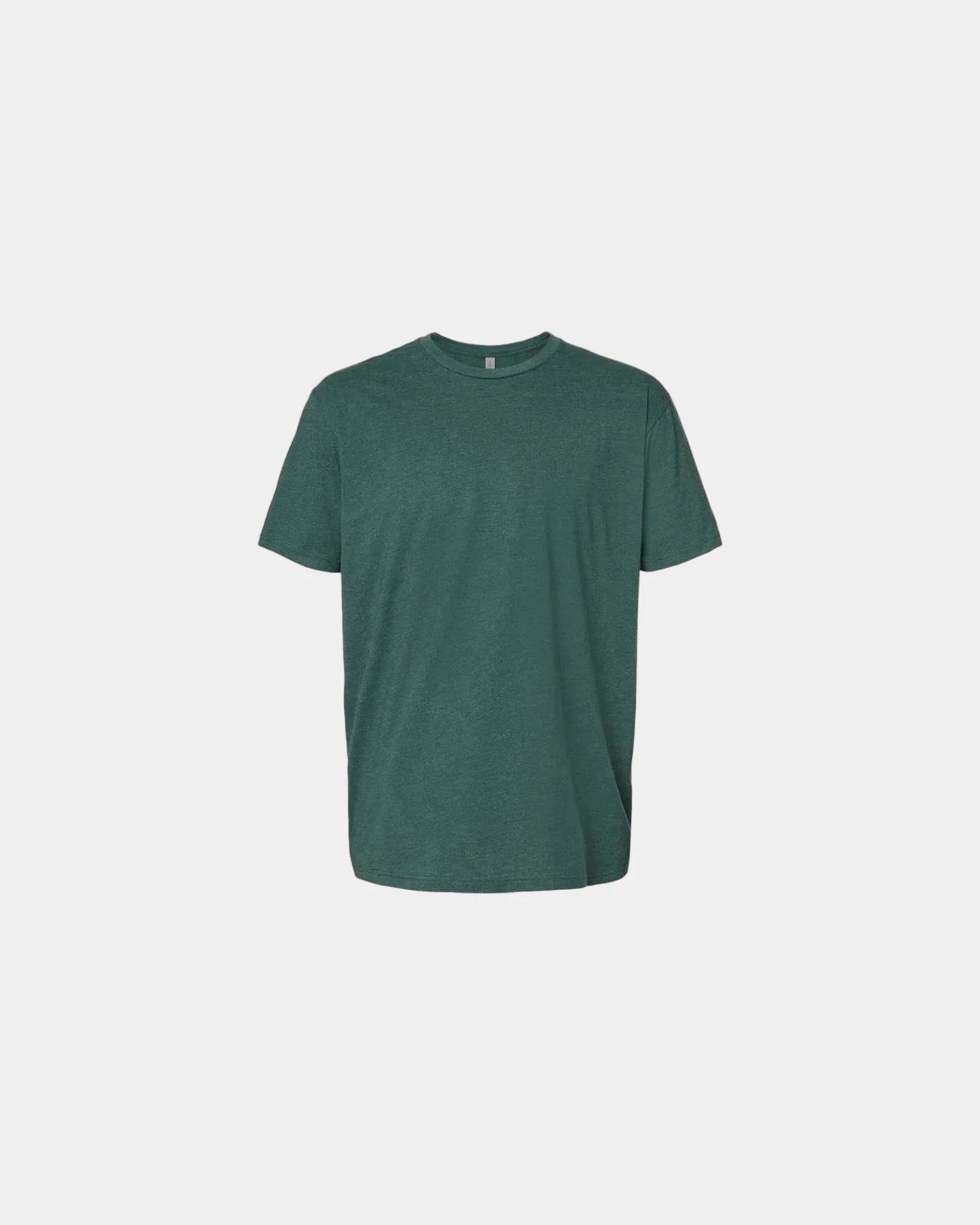 Custom unisex crewneck t-shirt with rib-knit collar - Heather Forest Green