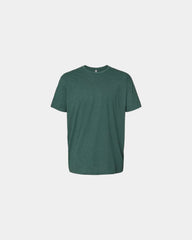Custom unisex crewneck t-shirt with rib-knit collar - Heather Forest Green