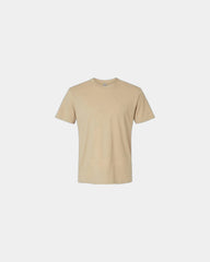 Custom unisex crewneck t-shirt with rib-knit collar - Heather Tan