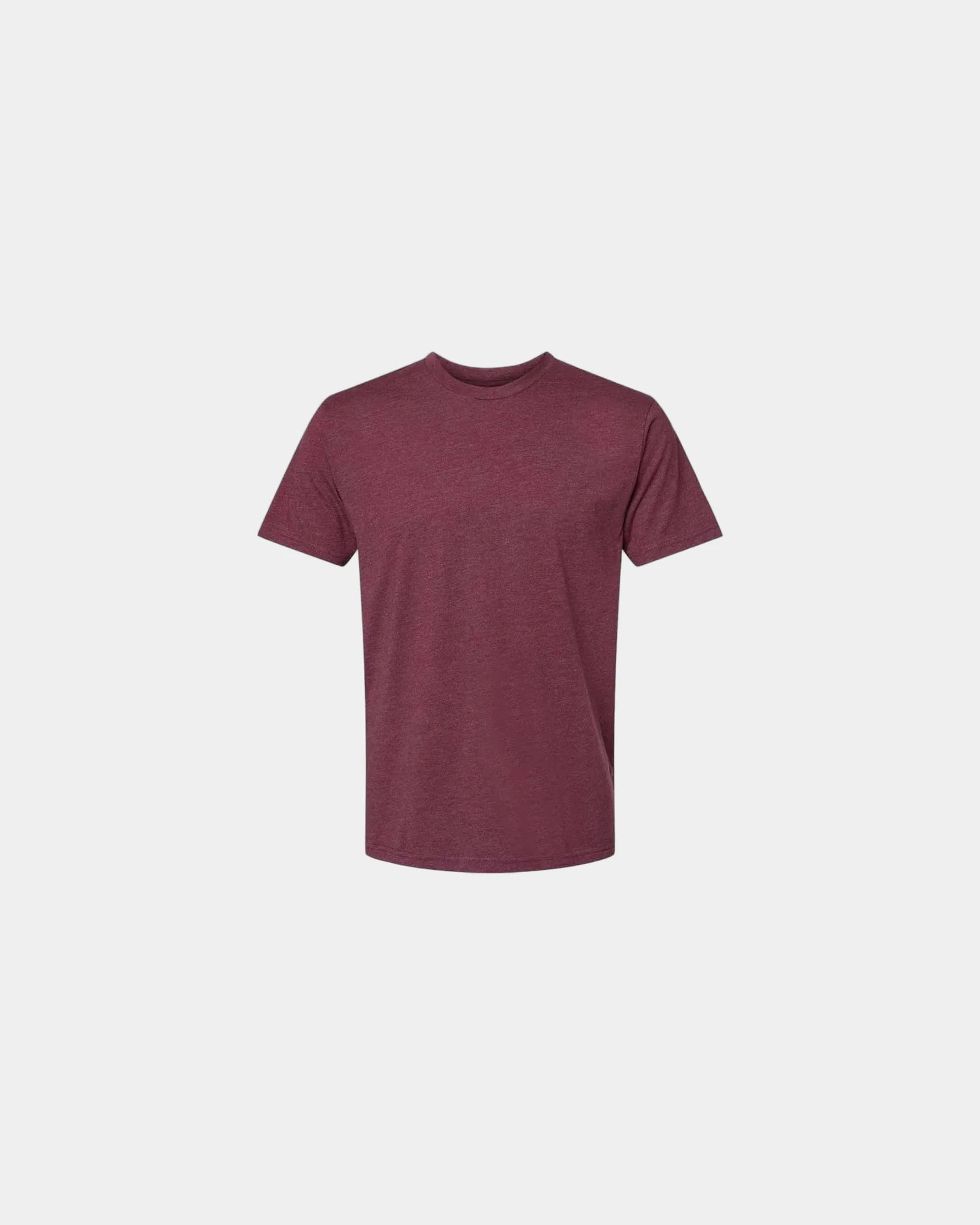 Custom unisex crewneck t-shirt with rib-knit collar - Heather Maroon