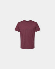 Custom unisex crewneck t-shirt with rib-knit collar - Heather Maroon