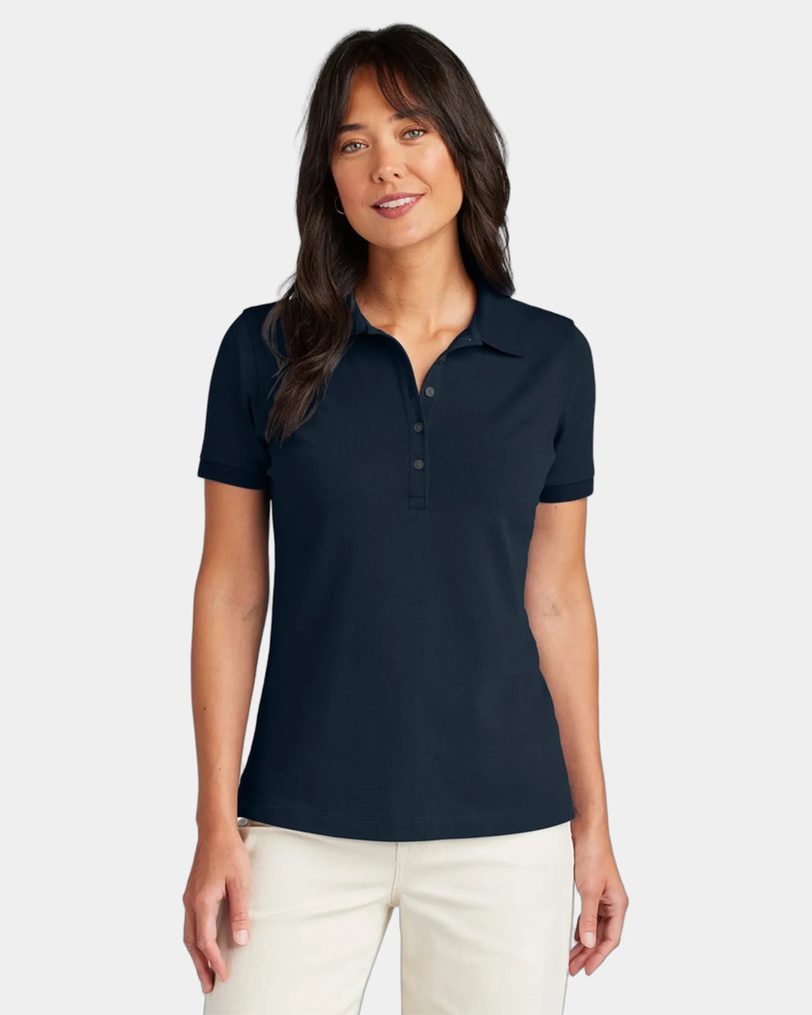 Custom pima cotton pique polo for women, 6.5 oz - Navy Blazer