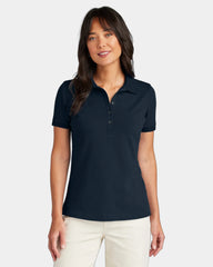 Custom pima cotton pique polo for women, 6.5 oz - Navy Blazer