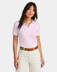 Custom pima cotton pique polo for women, 6.5 oz - Pearl Pink
