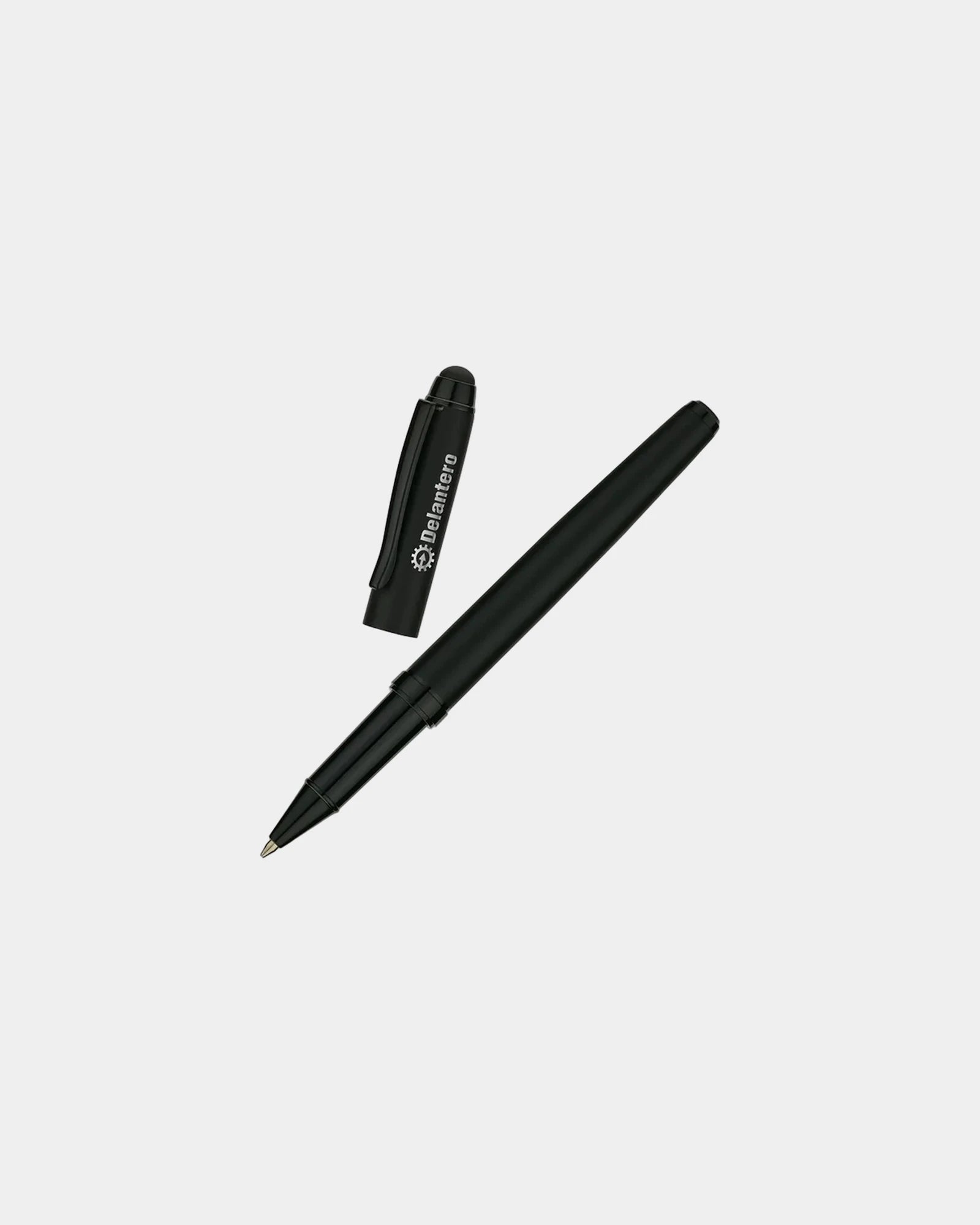 Custom brass rollerball pen with capacitive stylus - Black