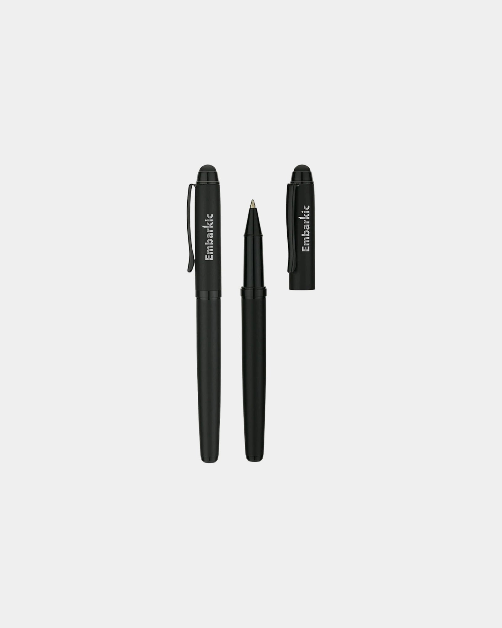 Custom brass rollerball pen with capacitive stylus - 1
