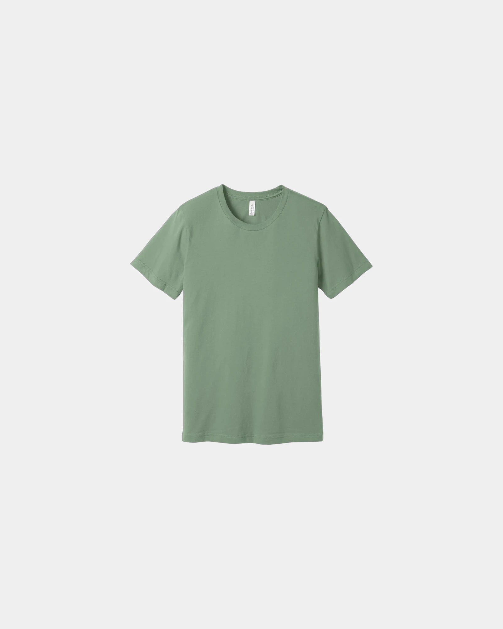 Custom combed cotton unisex jersey short sleeve tee - Sage