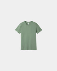 Custom combed cotton unisex jersey short sleeve tee - Sage