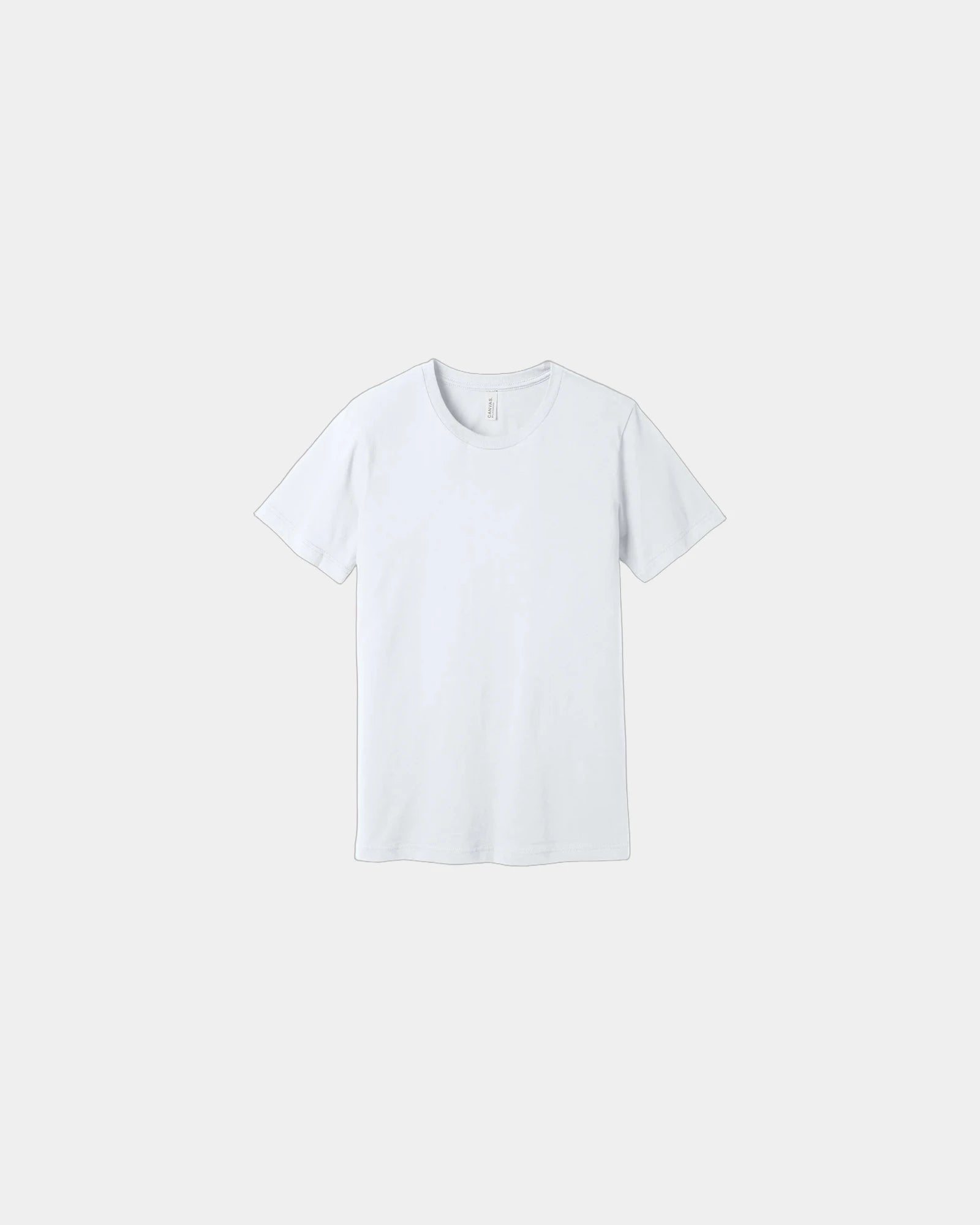 Custom combed cotton unisex jersey short sleeve tee - White
