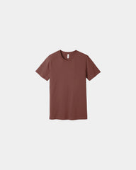 Custom combed cotton unisex jersey short sleeve tee - Clay