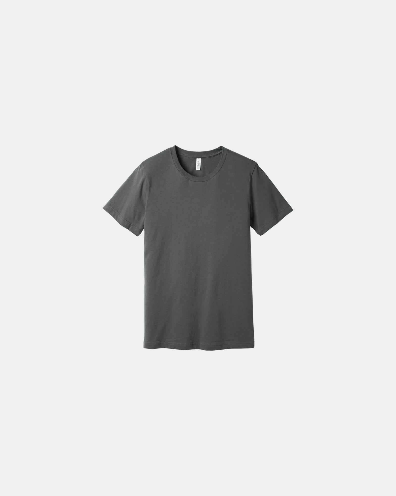 Custom combed cotton unisex jersey short sleeve tee - Asphalt