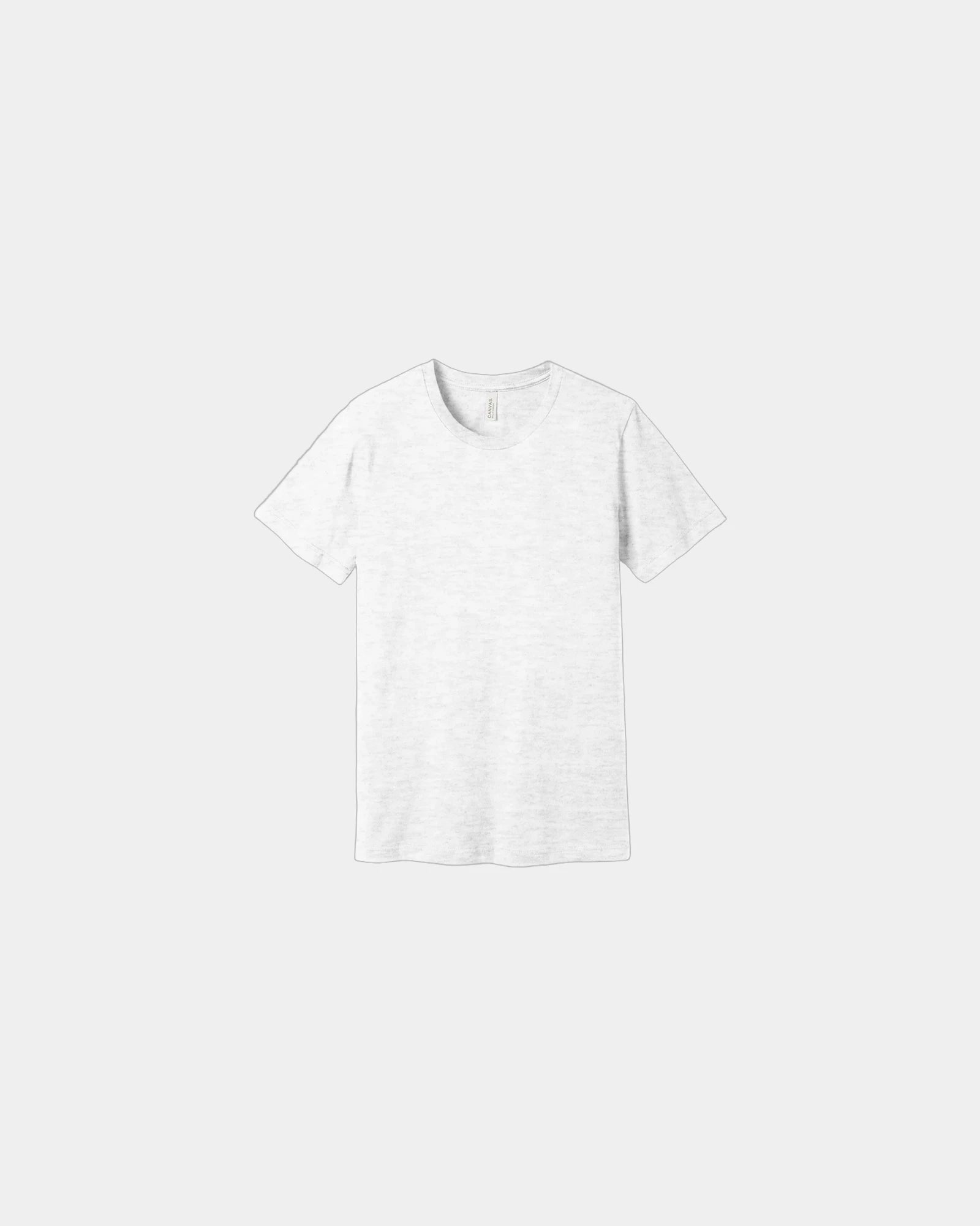 Custom combed cotton unisex jersey short sleeve tee - Ash
