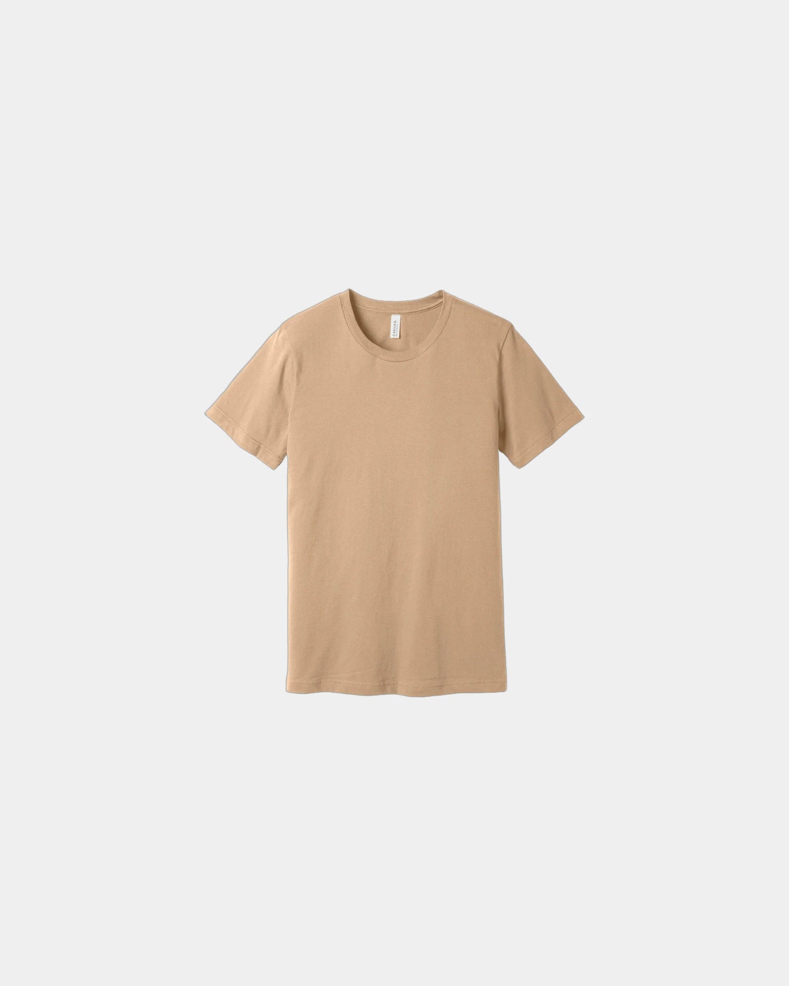 Custom combed cotton unisex jersey short sleeve tee - Sand Dune