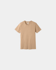 Custom combed cotton unisex jersey short sleeve tee - Sand Dune