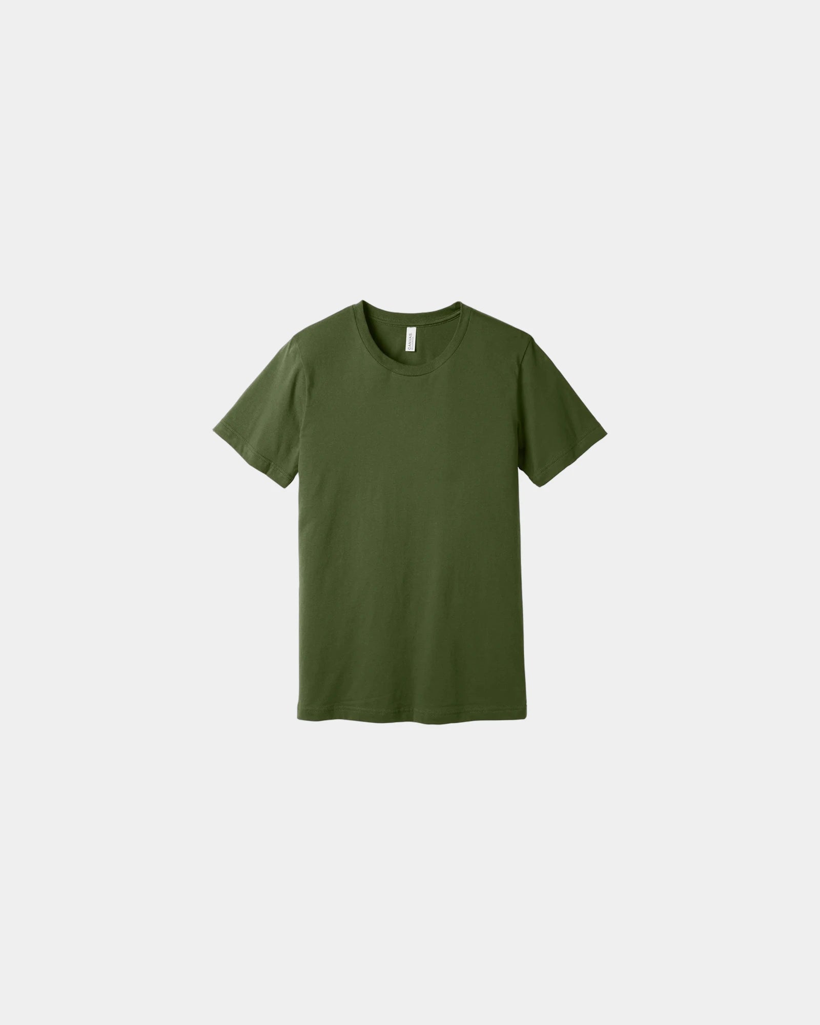 Custom combed cotton unisex jersey short sleeve tee - Olive