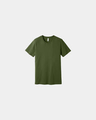 Custom combed cotton unisex jersey short sleeve tee - Olive