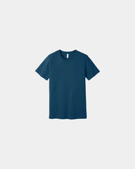 Custom combed cotton unisex jersey short sleeve tee - Cool Blue