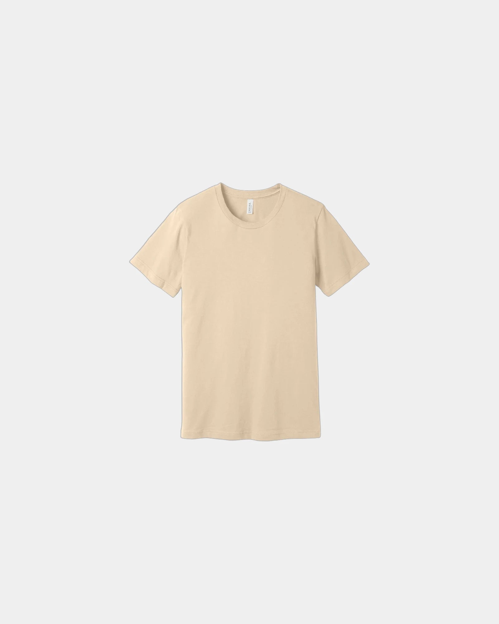 Custom combed cotton unisex jersey short sleeve tee - Soft Cream