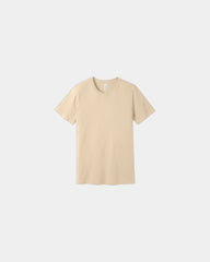 Custom combed cotton unisex jersey short sleeve tee - Soft Cream
