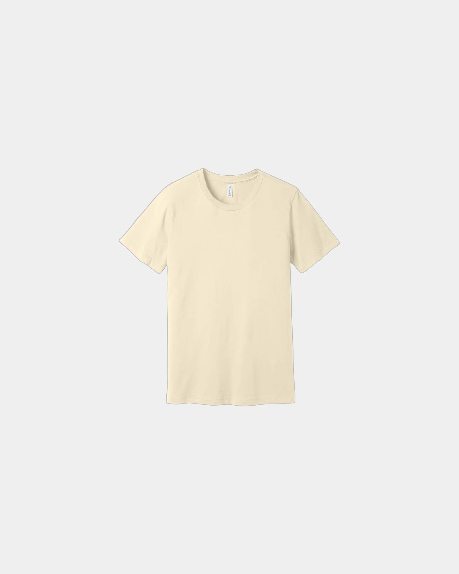Custom combed cotton unisex jersey short sleeve tee - Natural