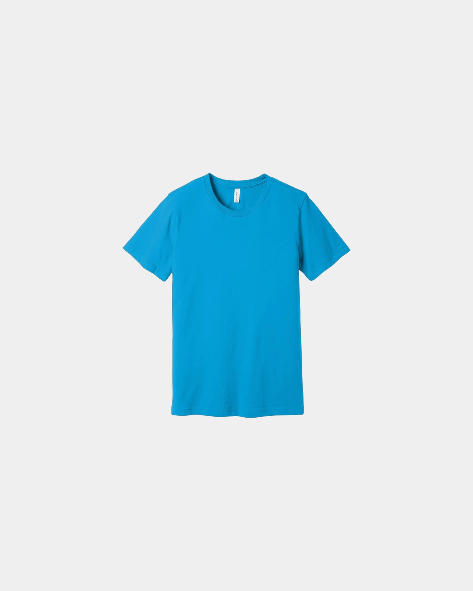 Custom combed cotton unisex jersey short sleeve tee - Turquoise