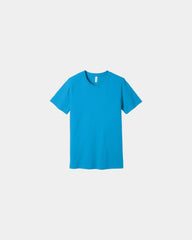 Custom combed cotton unisex jersey short sleeve tee - Turquoise