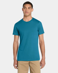 Custom combed cotton unisex jersey short sleeve tee - Aqua