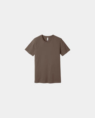 Custom combed cotton unisex jersey short sleeve tee - Cocoa
