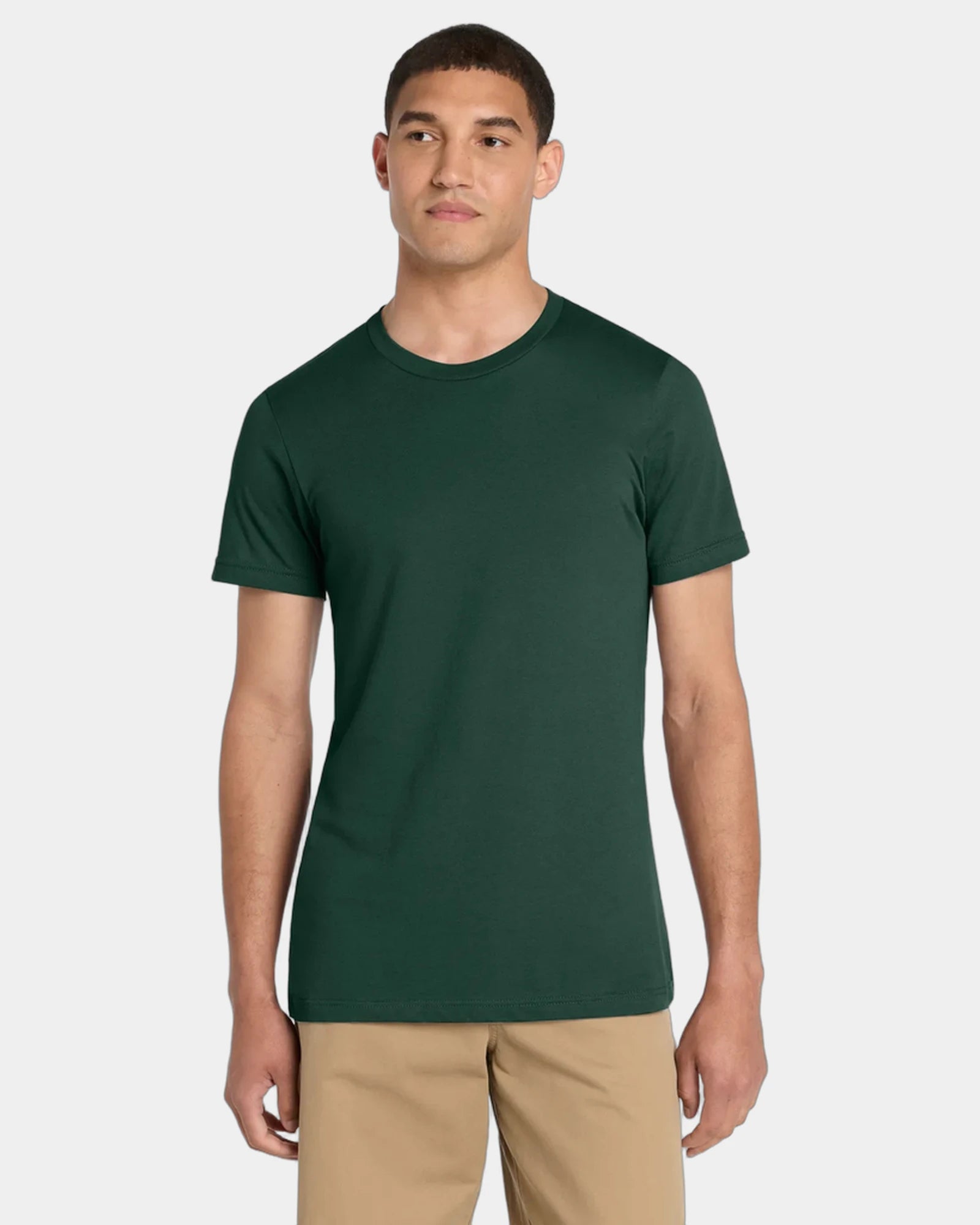 Custom combed cotton unisex jersey short sleeve tee - Forest
