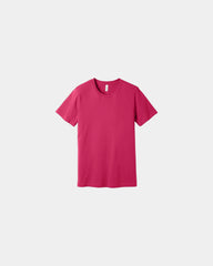 Custom combed cotton unisex jersey short sleeve tee - Fuchsia
