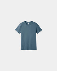 Custom combed cotton unisex jersey short sleeve tee - Steel Blue