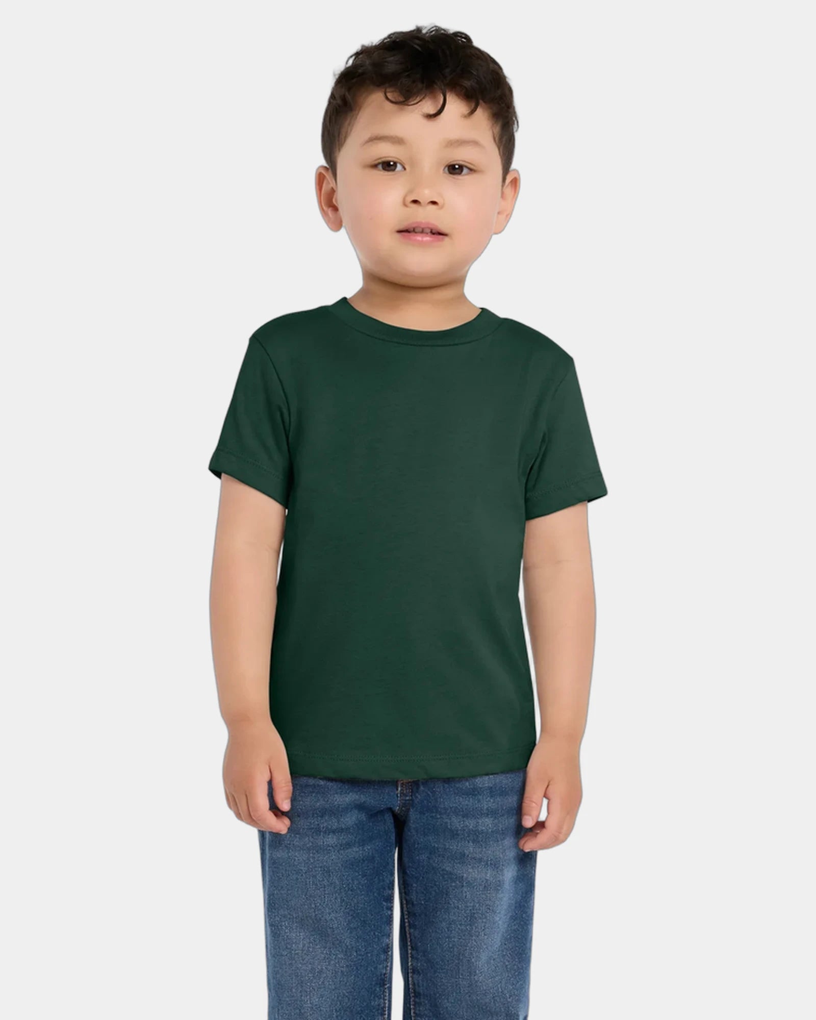 Custom toddler combed cotton short sleeve tee - Forest
