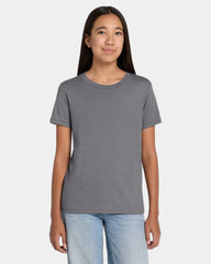 Custom heather CVC youth tee for kids promotions - Heather Storm