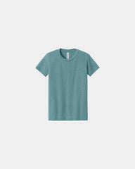 Custom heather CVC youth tee for kids promotions - Heather Blue Lagoon