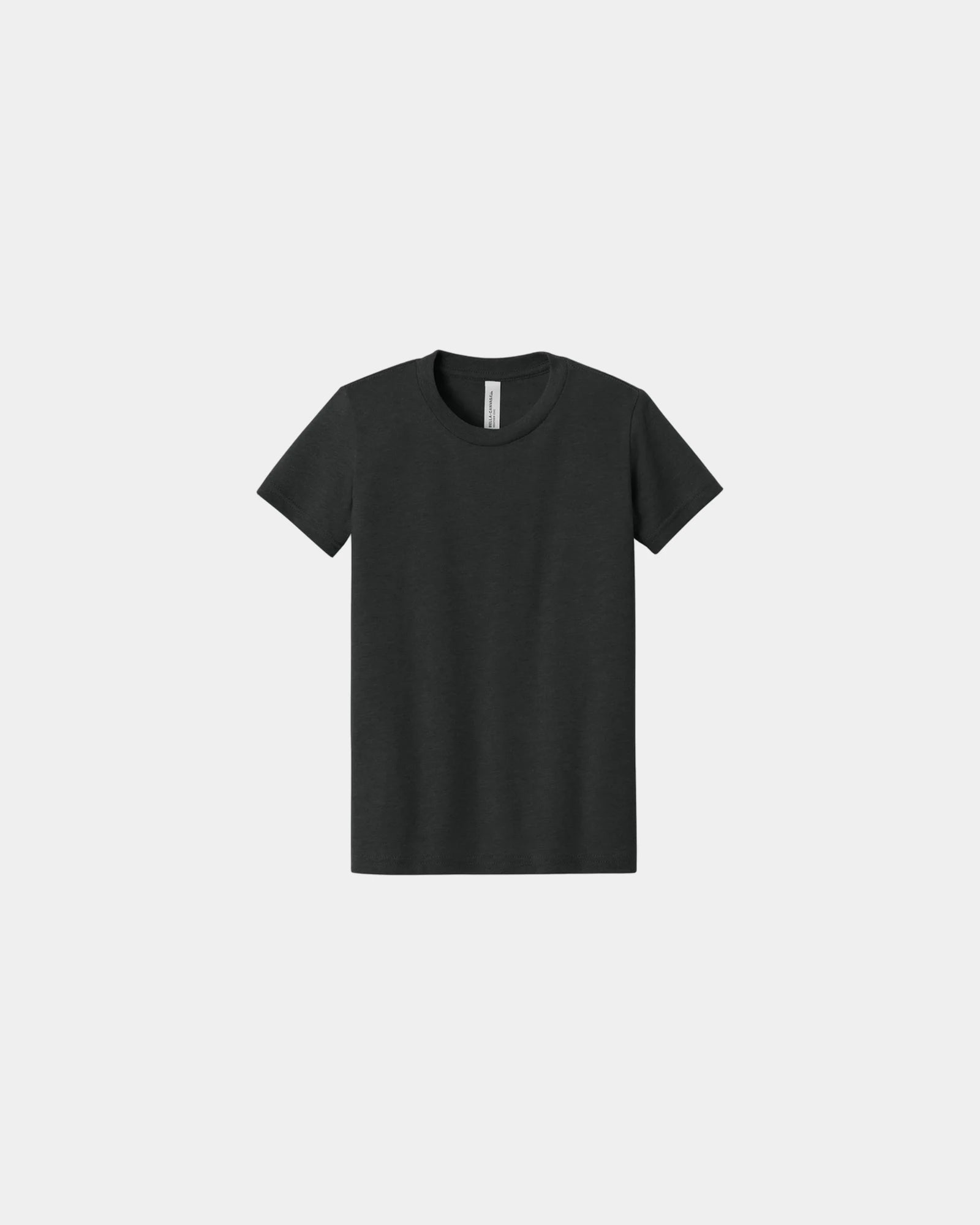 Custom heather CVC youth tee for kids promotions - Black Heather