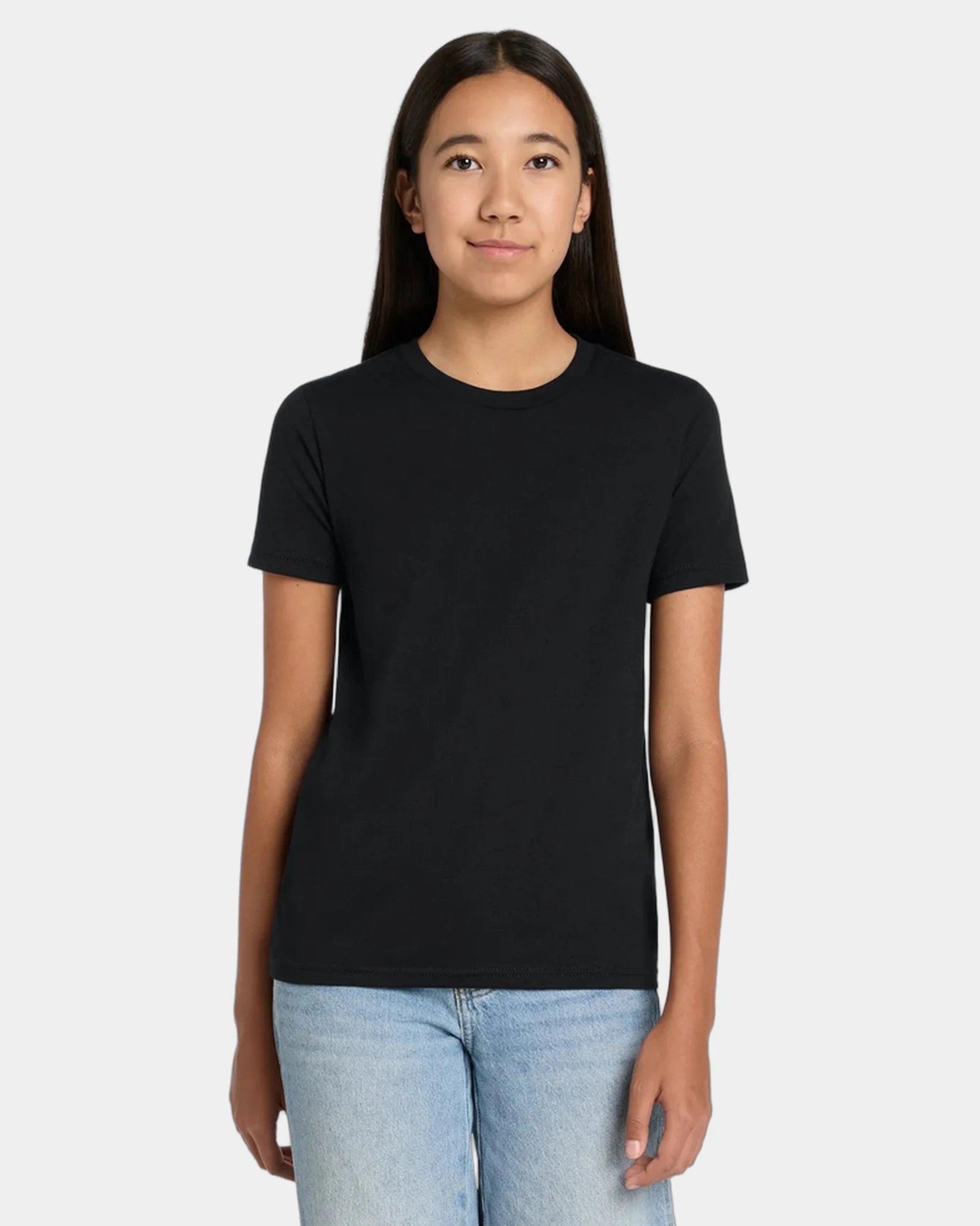 Custom heather CVC youth tee for kids promotions - Solid Black Blend