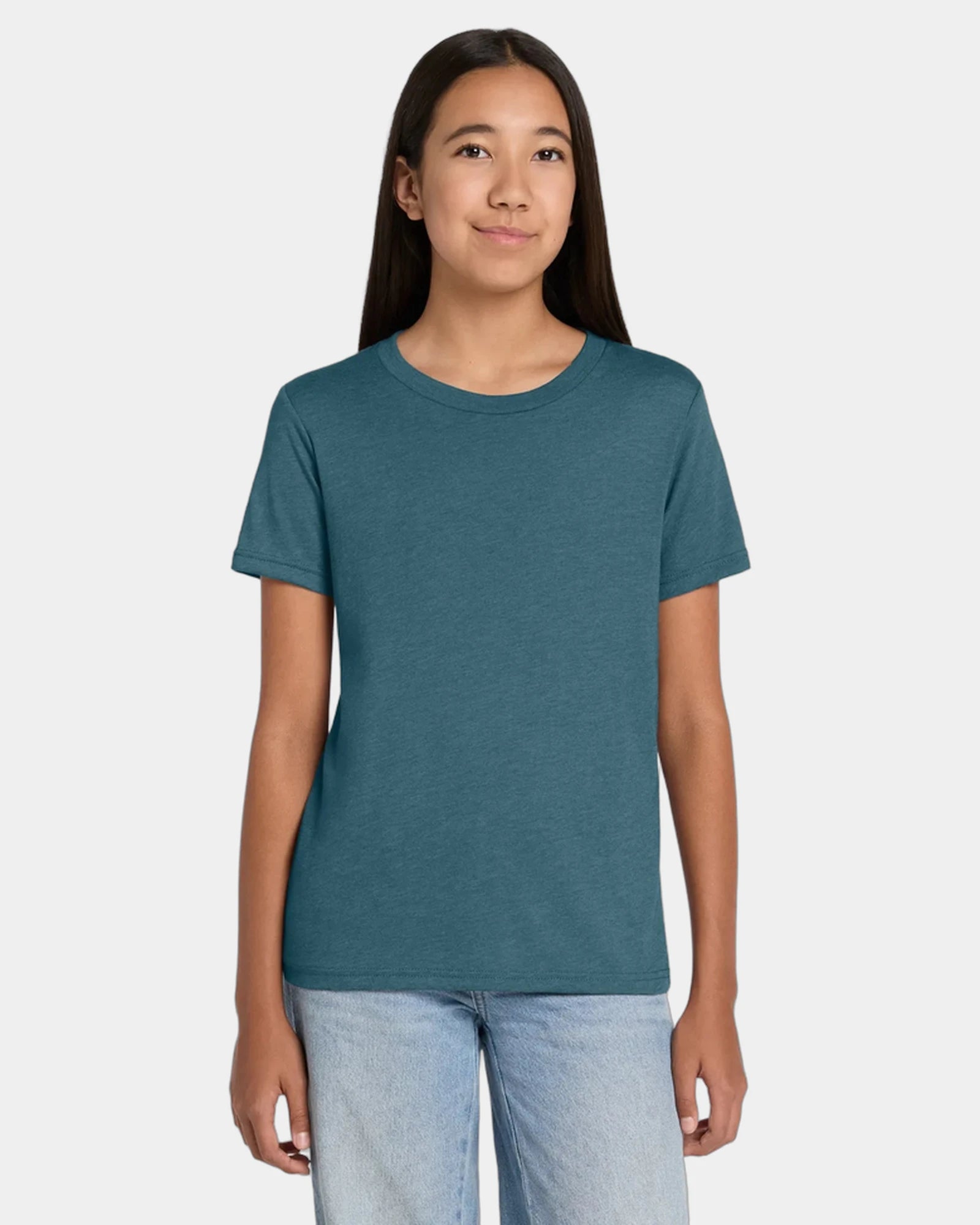 Custom heather CVC youth tee for kids promotions - Heather Slate