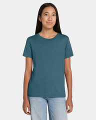 Custom heather CVC youth tee for kids promotions - Heather Slate
