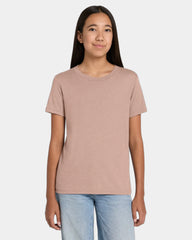 Custom heather CVC youth tee for kids promotions - Heather Peach
