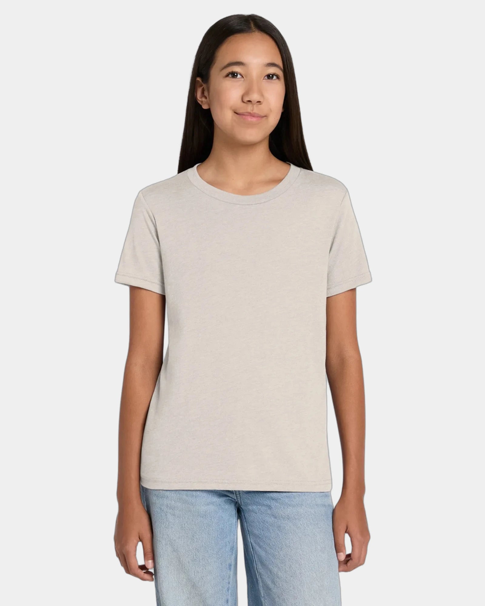 Custom heather CVC youth tee for kids promotions - Heather Dust
