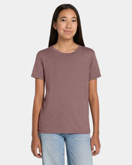 Custom heather CVC youth tee for kids promotions - Heather Mauve