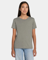 Custom heather CVC youth tee for kids promotions - Heather Stone