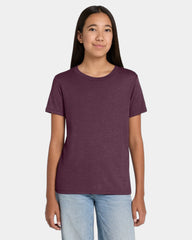 Custom heather CVC youth tee for kids promotions - Heather Maroon