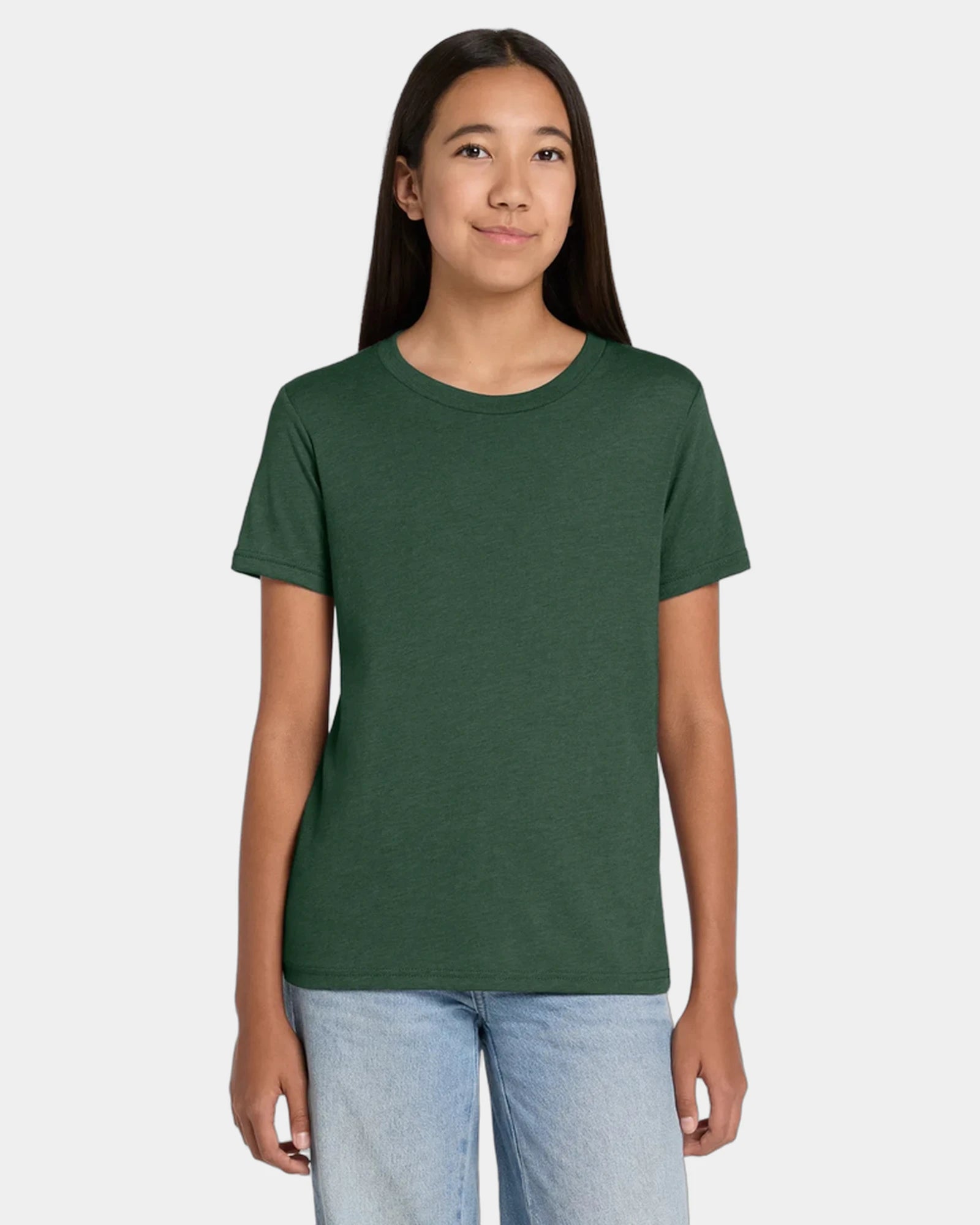 Custom heather CVC youth tee for kids promotions - Heather Forest