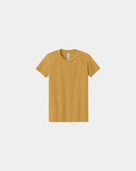 Custom heather CVC youth tee for kids promotions - Heather Mustard